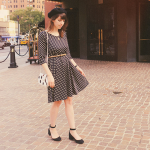 Naomi Dress - Power Polka Dot